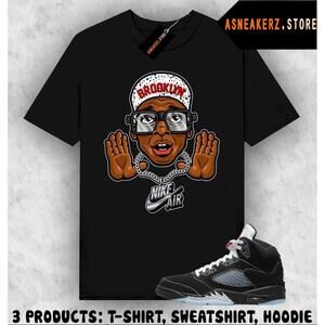 Shirt Match Aj 5 Og Black Metallic Reimagined Matching Tee Mars Blackmon